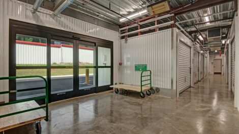 Entrance to Mini Storage Depot on Chapman Highway.