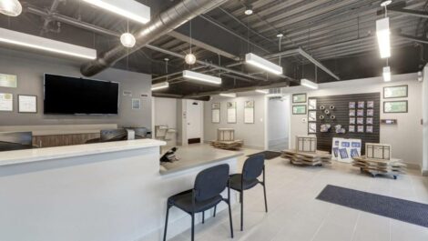 Entrance and office to Mini Storage Depot on Union Street.