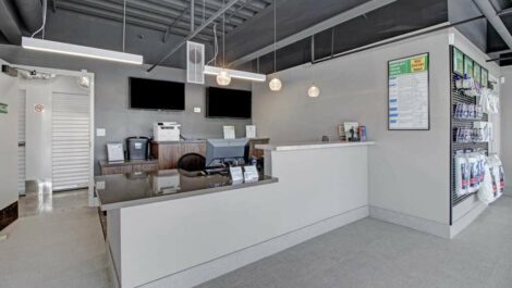 Office and merchandise at Mini Storage Dept in Nashville.